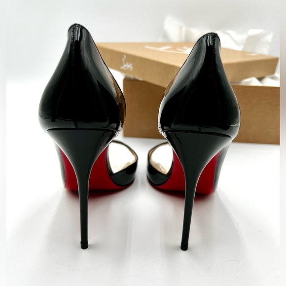 Authentic Christian Louboutin Iriza Patent Open-Side Red Sole Pump. Brand New - Picture 5 of 10